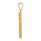 14K Yellow Gold Hollow Cross Pendant Charm Jewelry 25mm x 13mm